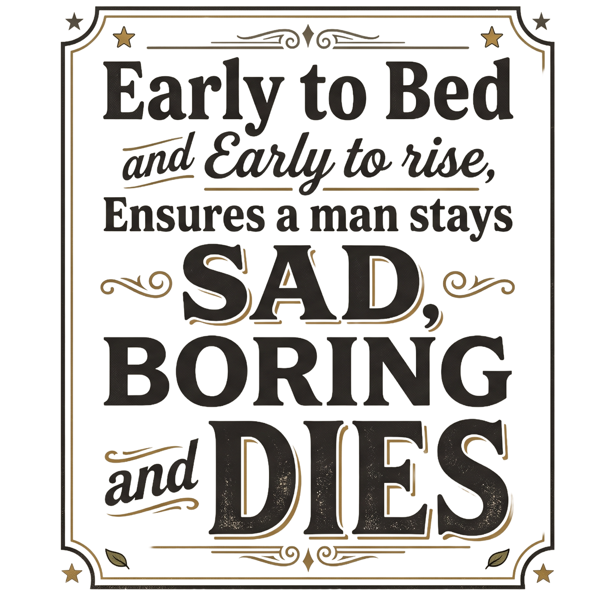 Early to bed