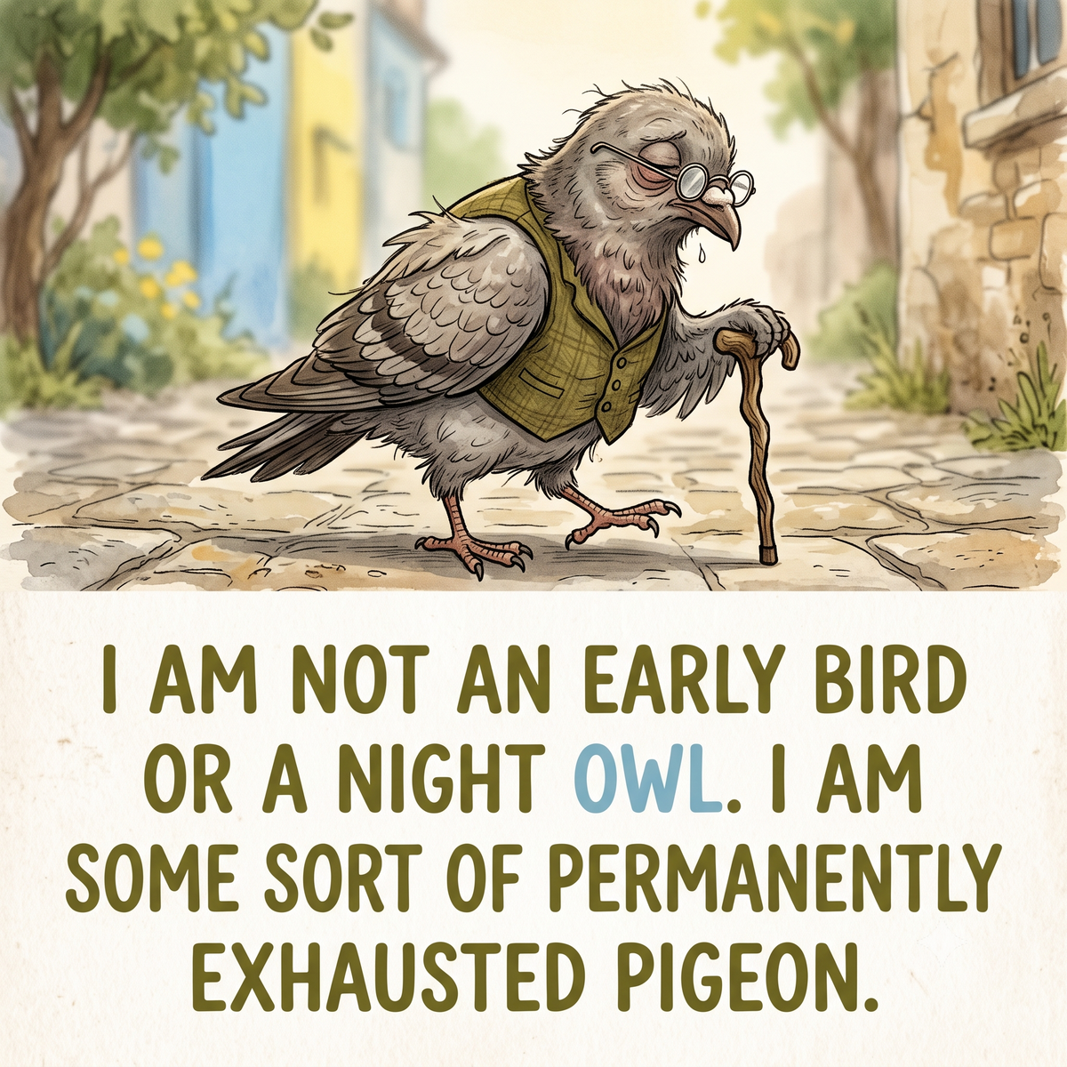 Lazy Pigeon